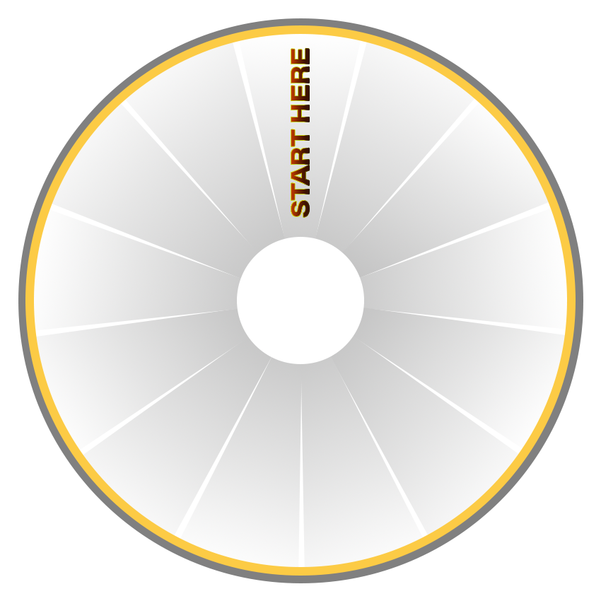 ABCMYR lucky wheel prize board